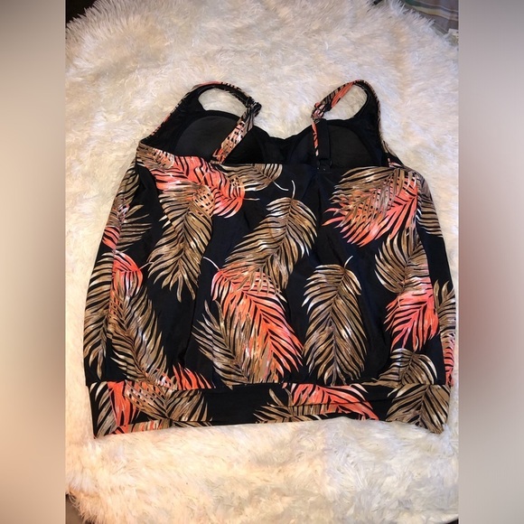 VENUS Black Orange and Tan Swim Tankini size 14 NWOT - Picture 10 of 10